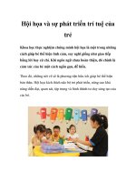 Hội họa và sự phát triển trí tuệ của trẻ pptx