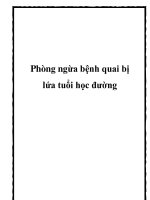 Phòng ngừa bệnh quai bị lứa tuổi học đường pdf