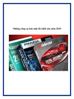Những công cụ bảo mật tốt nhất cho năm 2010 docx