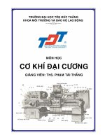 CƠ KHÍ ĐẠI CƯƠNG - ThS. PHẠM TÀI THẮNG pptx