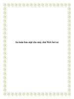 An toàn bảo mật cho máy chủ Web Server pdf