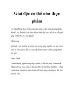 Giải độc cơ thể nhờ thực phẩm pptx