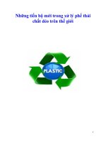 Những tiến bộ mới trong xử lý phế thải chất dẻo trên thế giới pdf