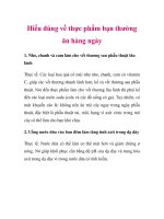 Hiểu đúng về thực phẩm bạn thường ăn hàng ngày pdf