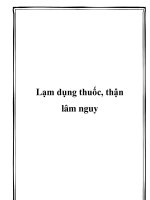 Lạm dụng thuốc, thận lâm nguy pdf