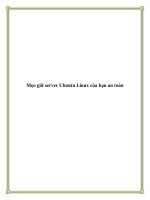 Mẹo giữ server Ubuntu Linux của bạn an toàn ppt