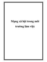 Mạng xã hội trong môi trường làm việc pptx