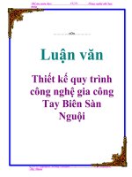 đồ án  thiết kế quy trình công nghệ gia công tay biên sàn nguội