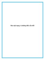 Bảo mật mạng và những điều cần biết docx