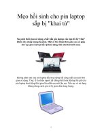 Mẹo hồi sinh cho pin laptop sắp bị 