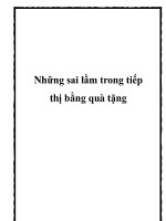 Những sai lầm trong tiếp thị bằng quà tặng pdf