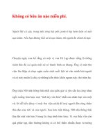 Không có bữa ăn nào miễn phí. pot