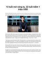 13 tuổi mở công ty, 22 tuổi kiếm 1 triệu USD doc