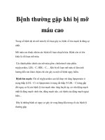 Bệnh thường gặp khi bị mỡ máu cao ppt