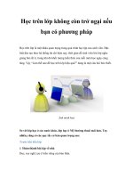 Học trên lớp không còn trở ngại nếu bạn có phương phápHọc trên lớp là ppt