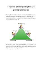 7 Mẹo đơn giản để tạo năng lượng và giảm áp lực công việcBạn cảm thấy pot