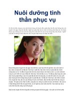Nuôi dưỡng tinh thần phục vụ docx