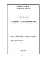 LUẬN VĂN:NGHIÊN CỨU BẢO MẬT WEB SERVICES pot