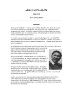 ABRAHAM MASLOW 1908-1970 docx