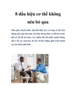 8 dấu hiệu cơ thể không nên bỏ qua pptx