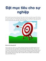 Đặt mục tiêu cho sự nghiệp docx