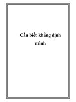 Cần biết khẳng định mình pdf