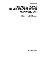 ADVANCED TOPICS IN APPLIED OPERATIONS MANAGEMENT potx