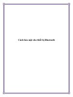 Cách bảo mật cho thiết bị Bluetooth pot
