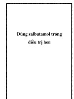 Dùng salbutamol trong điều trị hen ppt