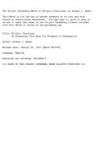 Elliptic Functions, by Arthur L. Baker doc