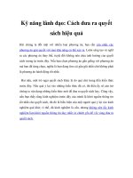 Kỹ năng lãnh đạo: Cách đưa ra quyết sách hiệu quả ppt