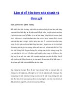 Làm gì để bán được nhà nhanh và được giá pdf