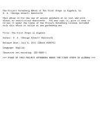 The First Steps in Algebra, by G. A. (George Albert) Wentworth doc