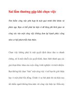 Sai lầm thường gặp khi chọn việc pdf