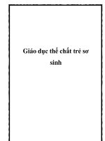 Giáo dục thể chất trẻ sơ sinh pot