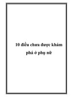 10 điều chưa được khám phá ở phụ nữ pptx