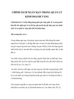 CHÍNH SÁCH NGẮN HẠN TRONG QUẢN LÝ KINH DOANH VÀNG potx