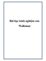 Bài học kinh nghiệm của Walkman docx