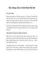 Kỹ năng cần có khi làm bài thi pdf