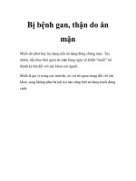 Bị bệnh gan, thận do ăn mặn pot