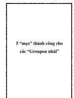 5 “mẹo” thành công cho các “Groupon nhái” pot