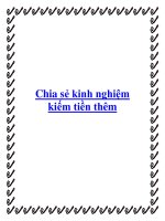 Chia sẻ kinh nghiệm kiếm tiền thêm. docx
