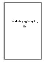 Bồi dưỡng ngôn ngữ tự tin ppt