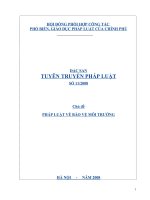 PHÁP LUẬT VỀ BẢO VỆ MÔI TRƯỜNG ppt