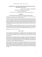 BÁO CÁO KHOA HỌC : ẢNH HƯỞNG CỦA CÁC MỨC RỈ MẬT KHÁC NHAU ĐẾN CHẤT LƯỢNG BÚP NGỌN LÁ MÍA Ủ CHUA doc