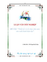 LUẬN VĂN TỐT NGHIỆP ĐỀ TÀI: “Thiết kế và tổ chức nhà máy sản xuất bánh hiện đại” docx