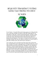 BÍ QUYẾT TÌM KIẾM Ý TƯỞNG SÁNG TẠO TRONG TỔ CHỨC pdf