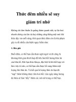 Thức đêm nhiều sẽ suy giảm trí nhớ docx