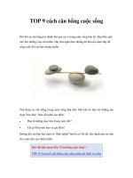 TOP 9 cách cân bằng cuộc sốngĐôi khi sự cân bằng trở thành thứ quá xa xỉ potx