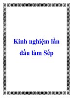 Kinh nghiệm lần đầu làm Sếp pot